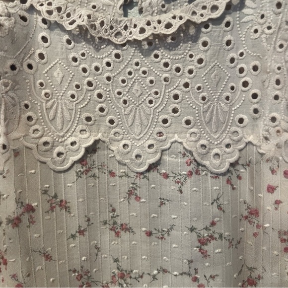 Moon River floral babydoll mini dress size medium - Picture 2 of 6